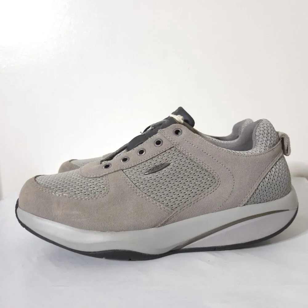 MBT Women's Gray Anataka Rocker Bottom Walking Shoes US 9-9.5